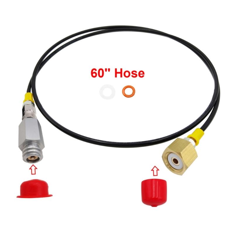 CO2 Cartridges Adapter CO2 Inflation Connector CO2 Bottle Refill Hose Bottle Refill Adapter for Kitchen or Outdoor