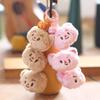 Cute Cute Butter Bear Pendant Plush Toy Doll Cartoon Bag Hanging Keychain Doll