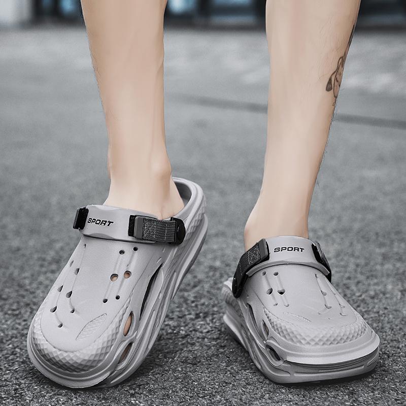 Summer Casual Sandals Shoes Men's All-match Wear-resistant Shoes Fashion Sandals Shoes for Men Men's Beach Baotou Sandals Hollow Breathable Mesh Shoes