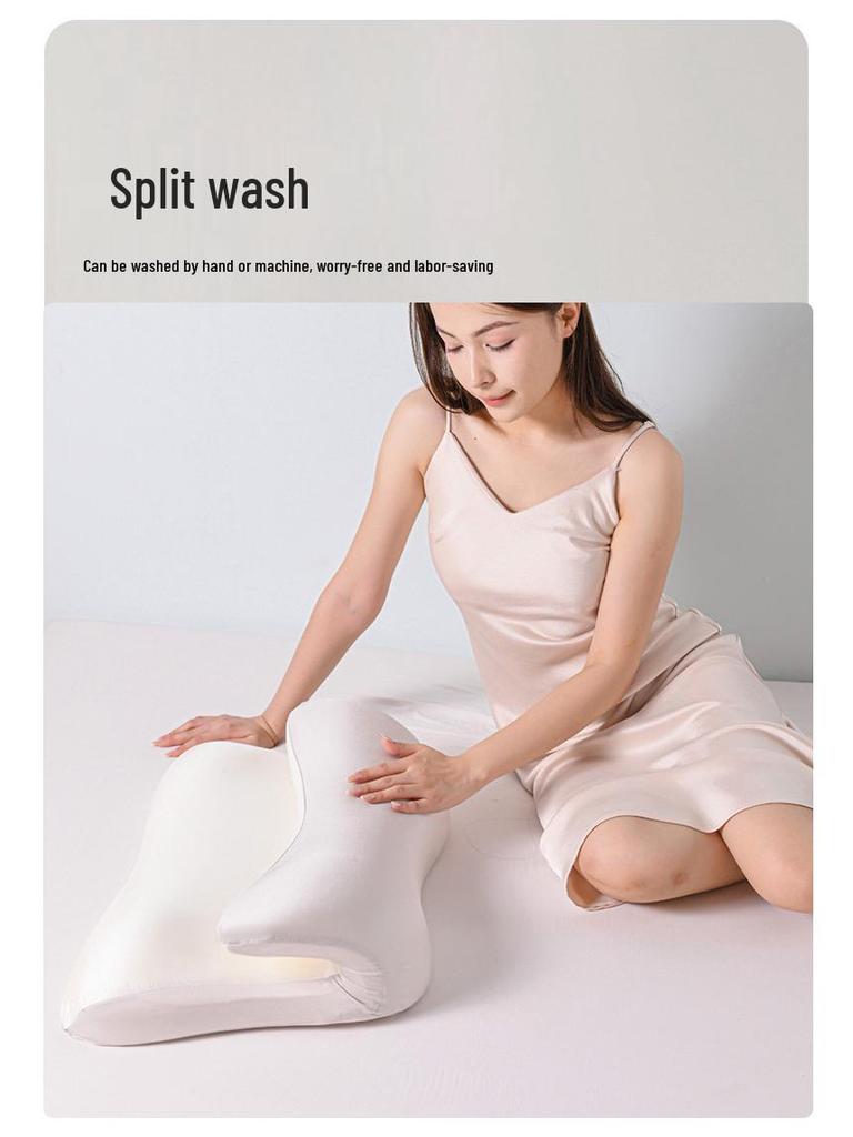 Seamless Deep Sleep Neck Pillow - Zero Pressure, Slow Rebound, Side Sleeper, Cervical Support, Washable.