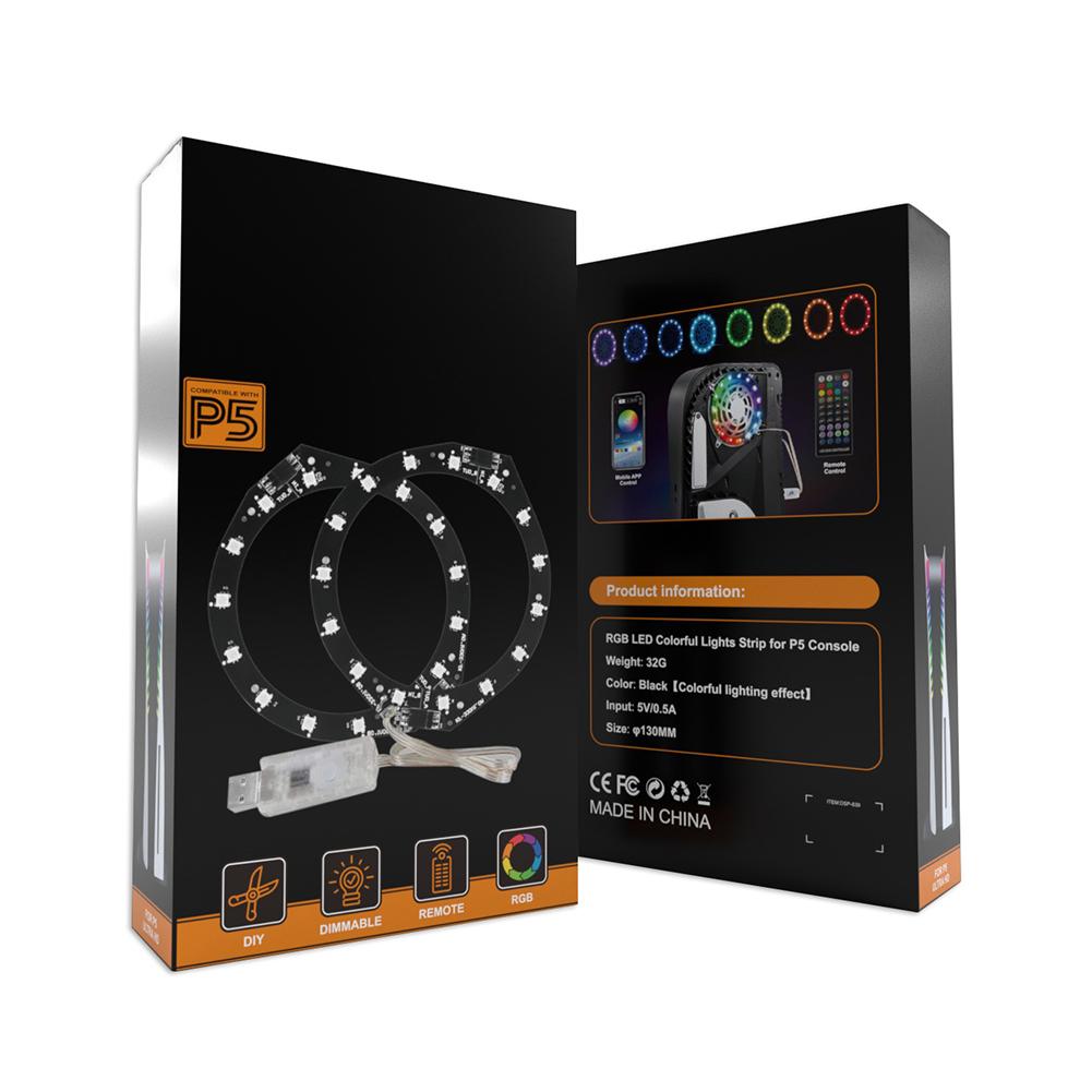 For PS5 LED Light Strip RGB 8 Colors 400 Effects Light Pickup Light Bar Strip Decorative Accessories for PlayStation 5 Console