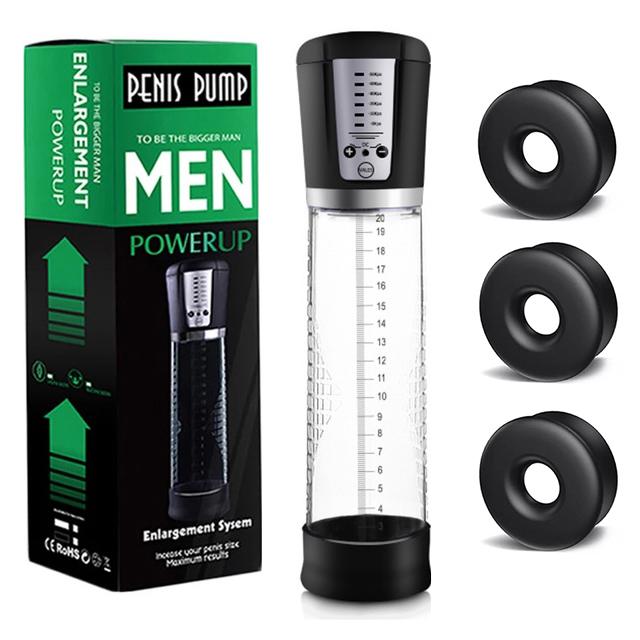 Electric Penis Pump Penis Enlargement Extend Pump Penis Trainer Male Masturbator Cock Vacuum Pump Adult Goods Sex Toy for Men
