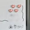 Transparent Heart Shaped Fridge Magnets 10pcs Simple Stylish Memo Board Stickers DIY Mini Home Fridge Decoration Accessories