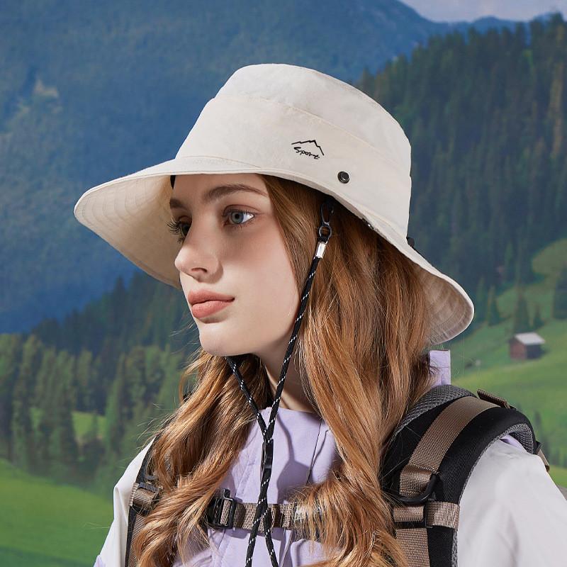 Outdoor Summer Fishing Hat With Waterproof Breathable Nylon Sunshade For Women