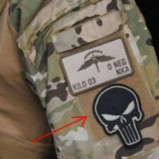 3D PVC Punisher Skull Morale Velcro Patch for Tactical Backpack