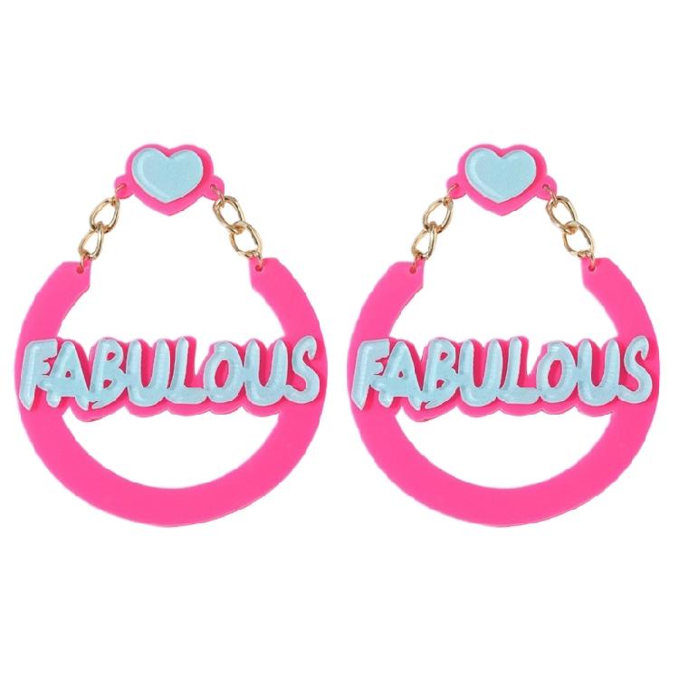 Halloween Stud Earrings Exaggerated Retro English Letters Earrings for Girls 1