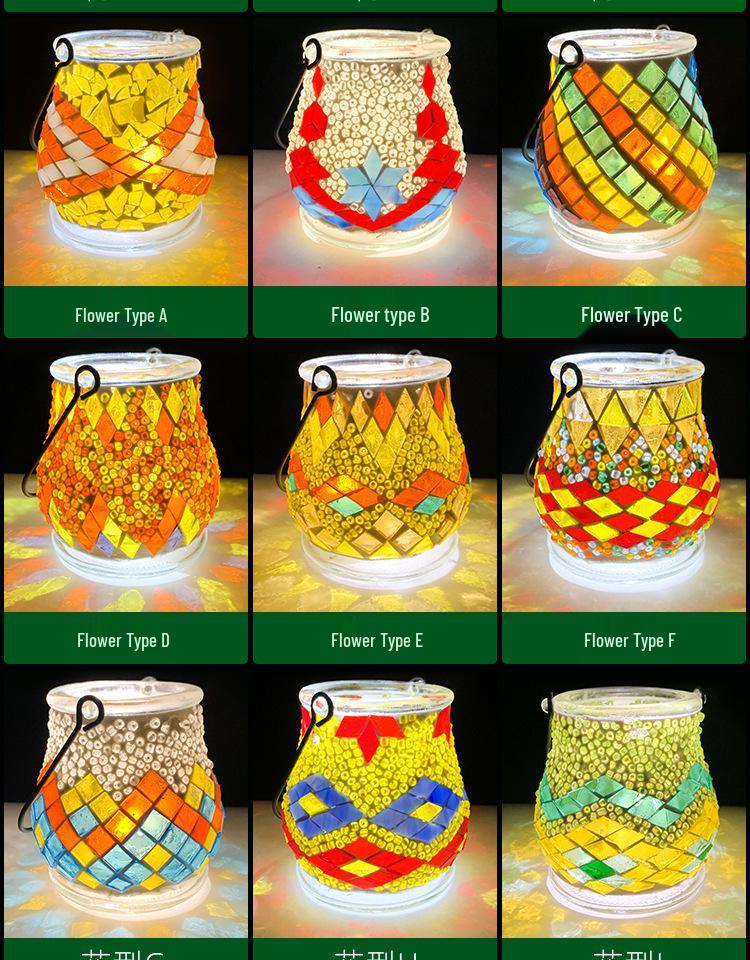 Handmade DIY Mosaic Lantern Kit: Early Education, Parent-Child Activity, Creative Team Building, Gift Toy, Flower Lantern Craft