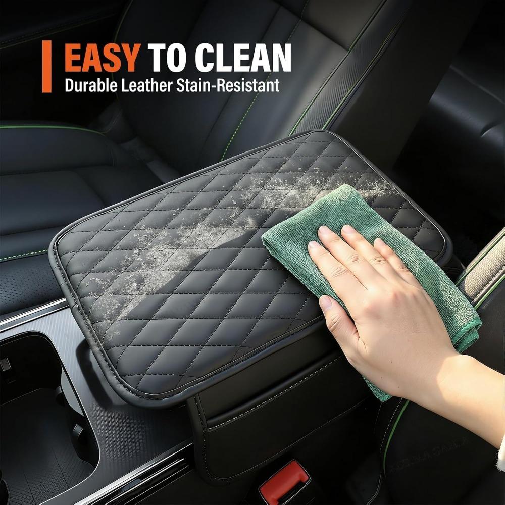 Xiaomi Upgraded Car Center Console Cover, Leather Car Armrest Cover Cushion with 2 Storage Bags, Universal Car Armrest Storage Box