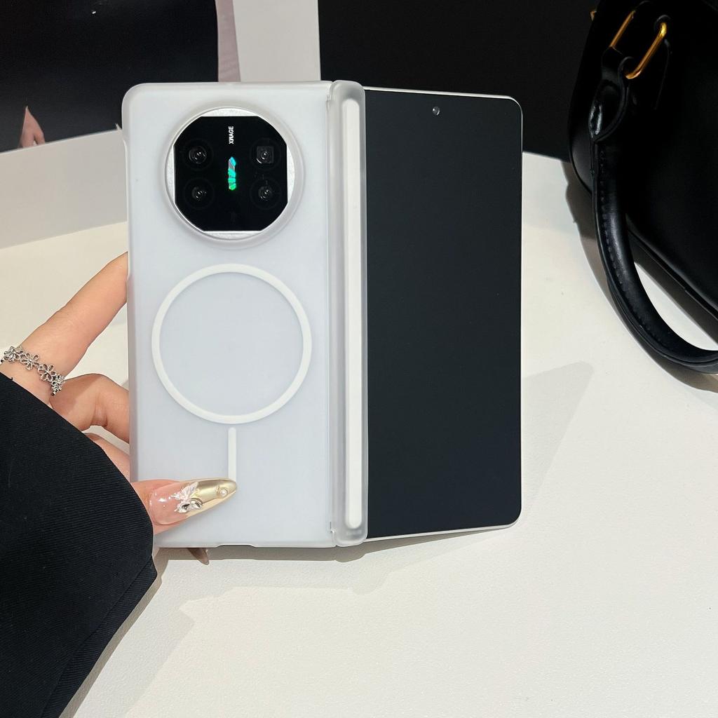 Applicable to Huawei MateX6 ice mist central axis mobile phone case XFold5 fine ring magnetic attraction FindN6 ultra-thin magicV6