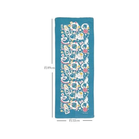 Yamamoto Jin Shoten (Official) Double Gauze Tenugui FUKUNEKO - Afternoon Cat - Made in Japan - Featuring adorable cat expressions and poses from the