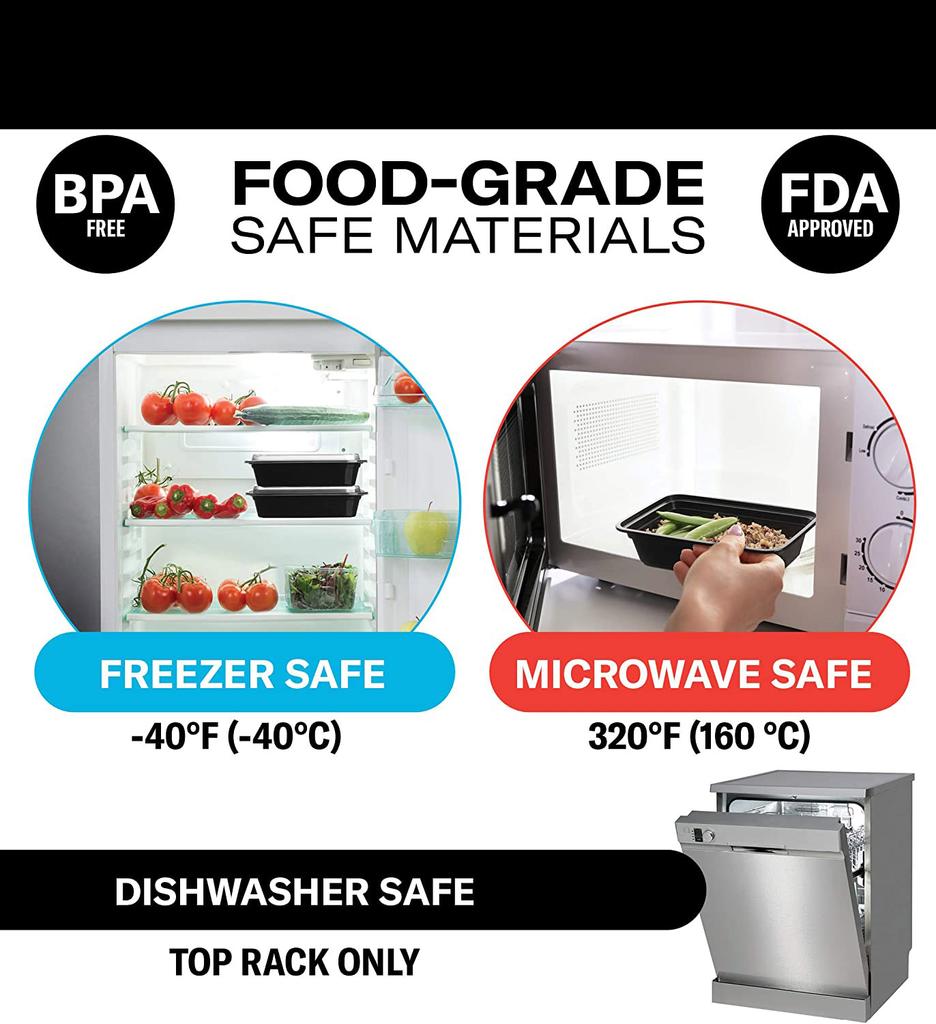 10pcs Disposable Plastic Food Containers Fruit Salad Bento Box Prep Storage Lunch Boxes Microwavable Meal Restaurant Supplies