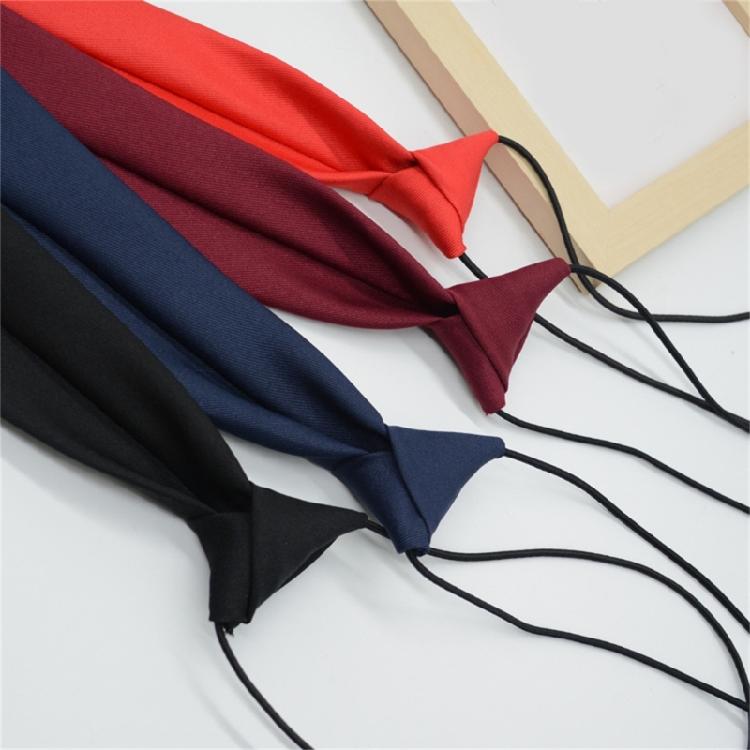 Einfarbiges Halsband für Damen mit verstellbarer Länge, frei knotbar, Halsband für Schuluniformen und professionelle Outfits