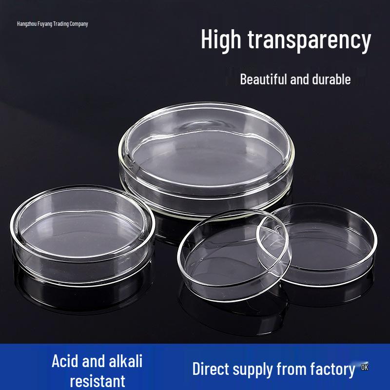Thickened Glass & Plastic Petri Dishes - Available in Sizes 60, 75, 90, 100, and 120 mm