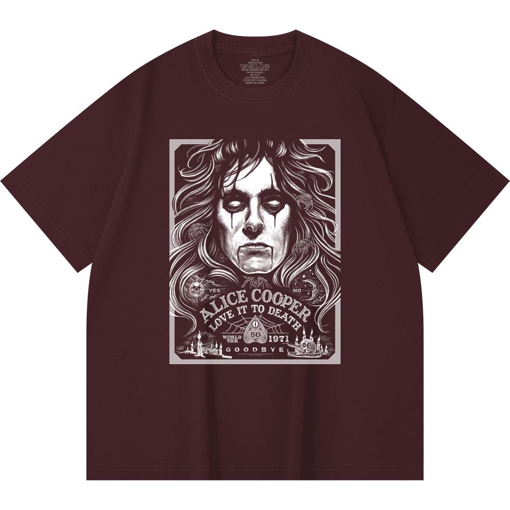 T-shirt Heavy Metal 100% Cotone 230 Gsm Stampa Band Rock Musica Popolare Unisex T-shirt Pesante in Cotone