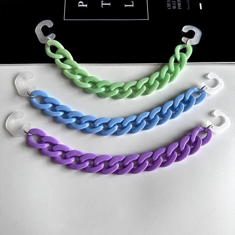 Candy Color Acrylic Shoe Chain: Detachable Clog Accessories for Dopamine Outfits