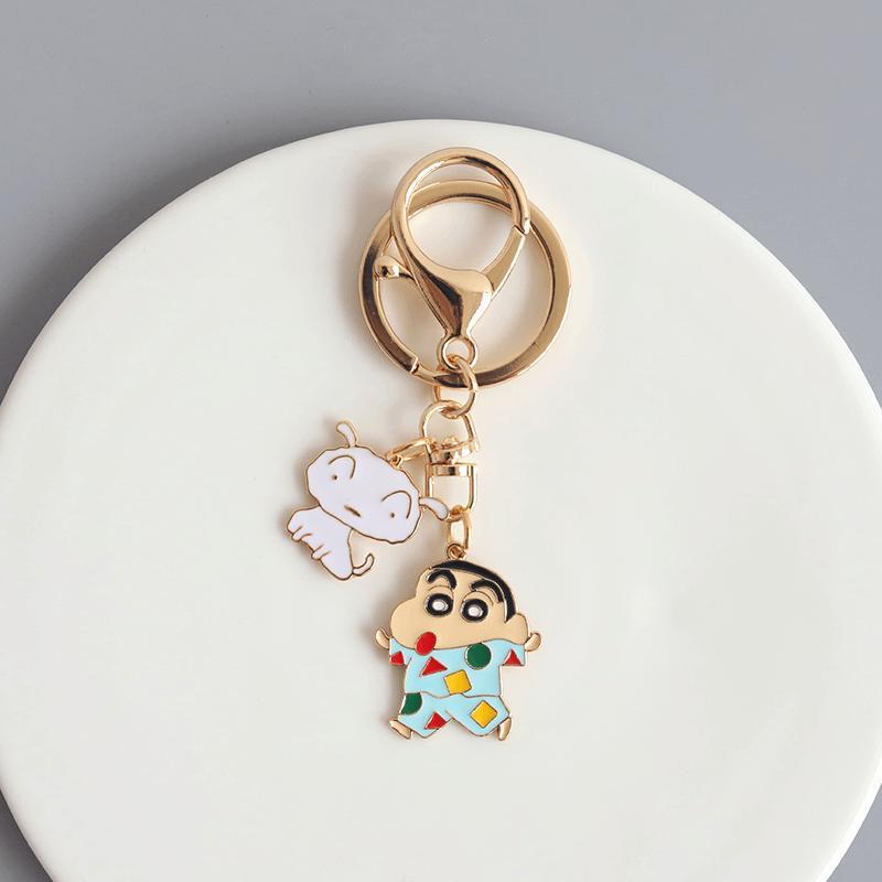 

Crayon Shin Chan Little White Keychain Cute Cartoon Anime Figures Keychain Bag Backpack Pendant Accessory Decoration Toy Gift