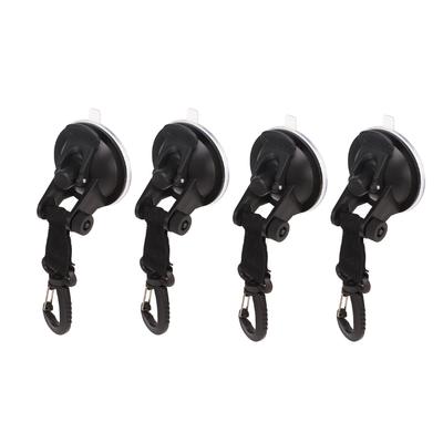4Pcs Heavy Duty Suction Cups Anchor High Strength Portable Strong Suction Cups with Hooks for Camping Car Side Awning