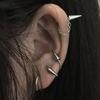 Retro Gothic Stainless Steel Rivets Ear Bone Nail Hip Hop Ear Clips Earring For Women Accessory