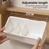 Cosmetic Storage Box Adjustable with 3 Compartments Cosmetic Organizer for Mirror Cabinet Slim Expandable Makeup