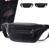 Leather Waist Bag for Men Casual Crossbody Fanny Pack with Adjustable Belt