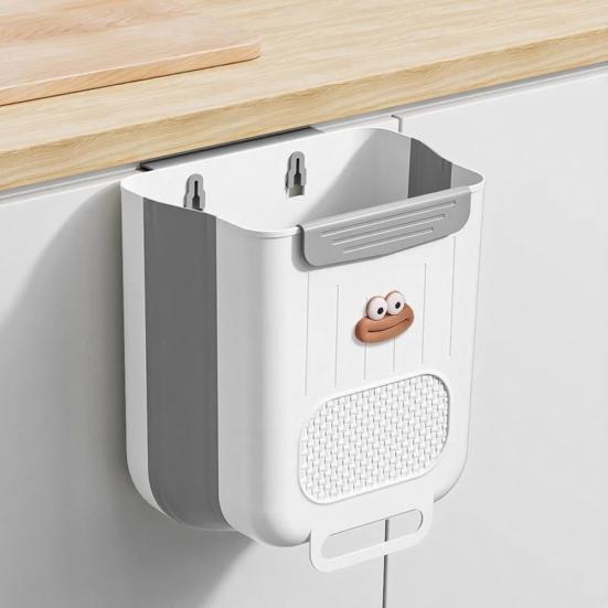 Składany Mini Kosz na Śmieci do Zawieszenia na Drzwiach Szafki Kosz na Odpady Kuchenne Składany Kosz na Śmieci pod Zlew do Kuchni Łazienki