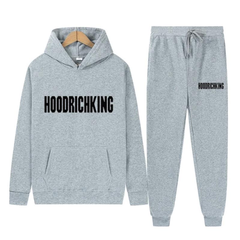 Męska i damska wiosenna polarowa odzież sportowa Męska i damska codzienna bluza z kapturem Garnitur dla par Jogging Modny sweter Czarny S-3XL