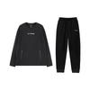 Li-Ning Letter Print Simple Loose Skin-Friendly Versatile Round Neck Pullover Sweatshirt Casual Sports Suit Unisex Sweatshirt Black YWDV57-1-AKL73-4