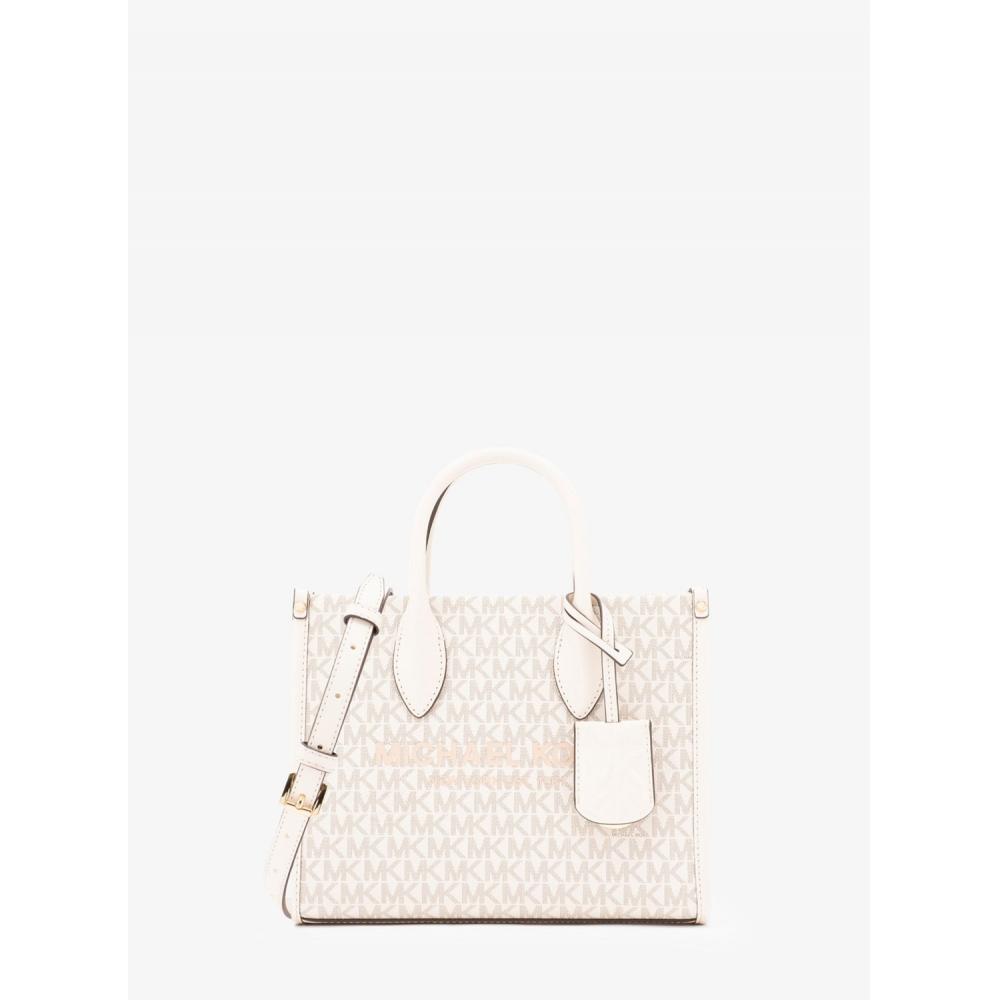 

Маленькая сумка-шопер через плечо MICHAEL KORS MIRELLA на молнии MK Signature 35F2G7ZC5B2605 Светло-кремовый мультицвет