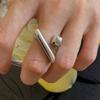 Fashionable Adjustable Rings Opening Jewelry Wide Finger Rings Alloy Texture Metal Versatile Accessory for Any Occasion