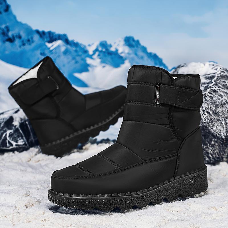 TUINANLE Women's Warm Cotton Shoes Nylon Snow Boots Winter Ankle Boots Non-slip Short Boots