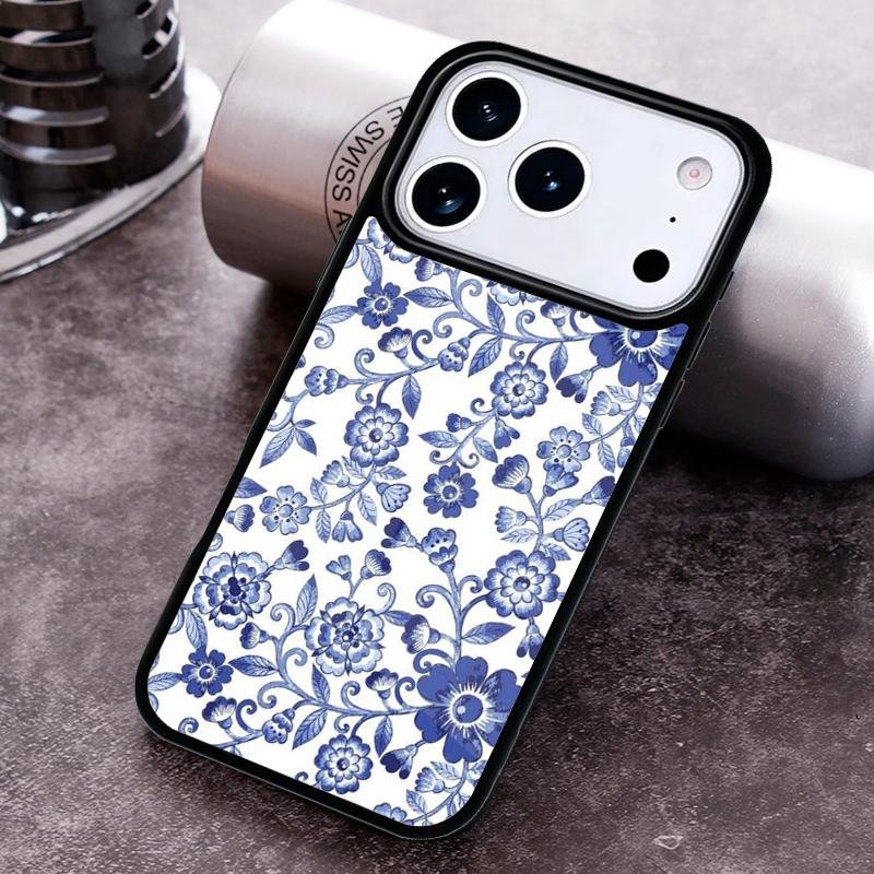 Blue And White Porcelain soft Phone Case For iPhone 17 16 15 14 13 12 11 Pro Max Plus 17Air Soft Silicone Cover