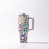 0oz Car Cup Thermos Cup Bingba Cup with Handle Strap Straw Cup