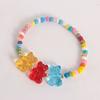 Bohemia Jelly Bear Necklace Charms Retro Colorful Ring Set INS Rice Bead Bracelet  Party