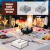 2Pcs New Flat Napkin Holder Metal Rustic Kitchen Napkin Holder Square Paper Dispensers with Adjustable Arm for Countertop Table