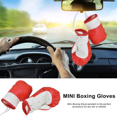 1 Pair Mini Boxing Glove Pendants Realistic Wear Resistant Waterproof Car Interior Boxing Gloves Hanging Decoration