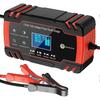 12V/24V 8A Intelligent Battery Charger, Portable Battery Charger Maintainer and Auto Repair Function with LCD Display, for Car Motorcycle Truck, AGM,