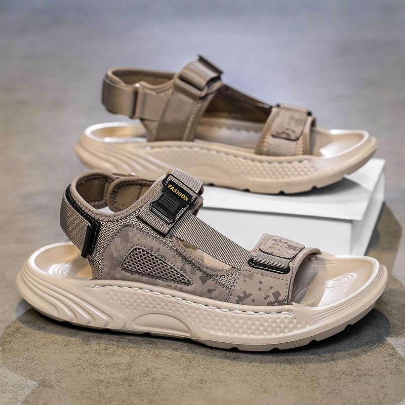

Мужские сандалии 2025 новые летние спортивные износостойкие сандалии для подростков для улицы для вождения повседневные пляжные туфли 44
