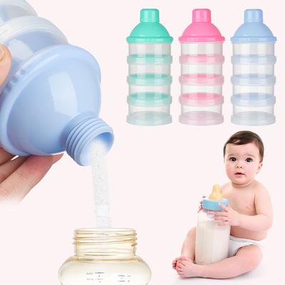 Travel 4 Layers Feeding Formula Dispenser Baby Milk Bottle Food Storage Box Milk Powder Container
