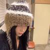 Ethnic Style Colorful Striped Knitted Hat Western Sichuan Travel Fresh and Sweet Personality Fashion Warm Ear Protection Plush Hat