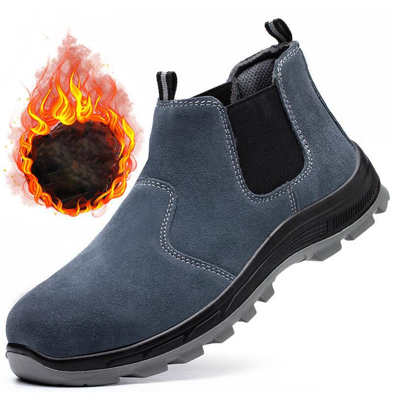 Male Anti scald welding shoes Anti-smash Safety Shoes Anti puncture Work Shoes Protection Boots Steel Toe Indestructible shoes