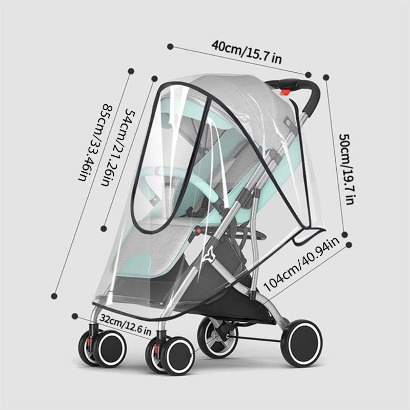 Baby Travel Weather Shield Breathable Stroller Rain Cover Baby Car Weather Wind-Shield Protect from Dust Snow Universal