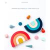 Baby Montessori Rainbow Building Blocks Wooden Toy DIY Stacking Balance Game Educational Color Cognitive Blocks Children Toys