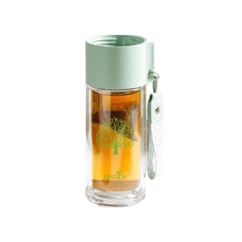 FUGUANG Antibacterial Double-Layer Glass Tea Cup