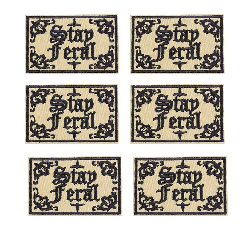 5pcs /Set Wholesale Letter Slogan Embroidered Patch Sew Badges Iron On Patches For Clothing Diy Backpack Letter Embroidery Patch 