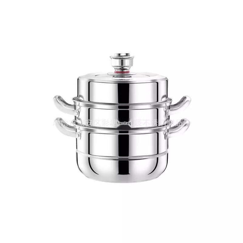Oujie Wang 304 Stainless Steel Steamer Pot with Timer