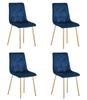 LIBRA Chair - Navy Blue Velvet / Gold Legs X 4