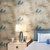 Vintage Bright Blue Birds Peel and Stick Wallpaper Floral Self Adhesive Wallpaper Removable Contact Paper for Dresser Drawer