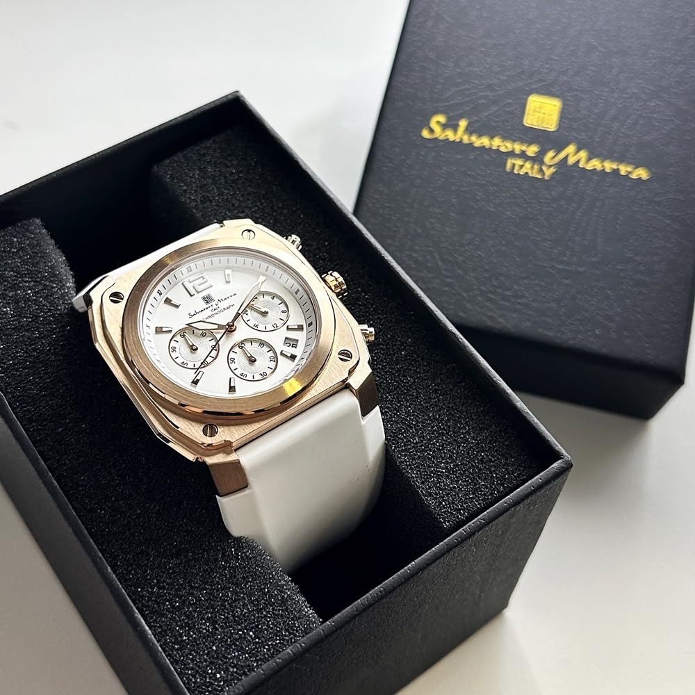 Salvatore Marra Chronograph Watch with Wide Rubber Strap Men's (No. 5)