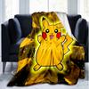 Pikachu Power Print Flannel Blanket, Soft Warm Lightweight Throw Blanket for living Room,Sofa Bed Camping office