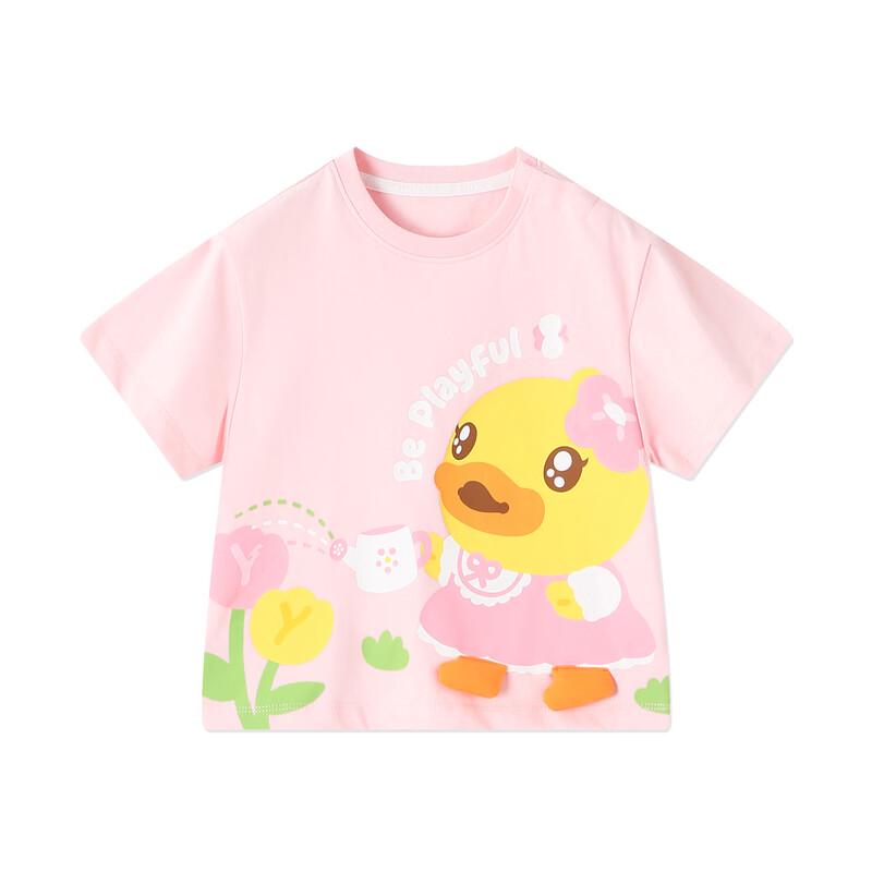B.Duck Girls' Pure Cotton Short-Sleeve T-Shirt